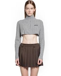 Miu Miu - Cropped Wool And Cashmere Cardigan - Lyst