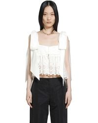 Chloé - Tie-Strap Cropped Top - Lyst