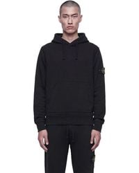 Stone Island - 6100062 Organic Cotton Fleece Hoodie - Lyst