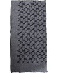 Gucci - Double Jacquard Gg Wool Scarf - Lyst