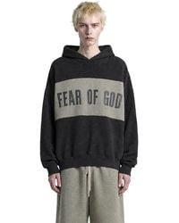 Fear Of God - Cropped Relaxed Panelled Hoodie - Lyst