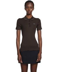 Miu Miu - Silk Knit Polo Shirt - Lyst