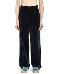 Valentino - Washed Cotton Linen Velvet Trousers - Lyst