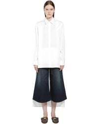 Alaïa - Asymmetric Cotton Poplin Shirt - Lyst