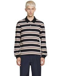 Marni - Striped Cotton Polo Shirt - Lyst
