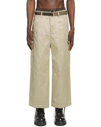 Sacai - Cotton Chino X Nylon Twill Cargo Pants - Lyst