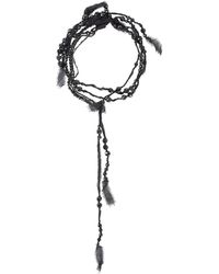 KUNDO - K- 170 Glass Beads And Silk Muslin Neck Piece - Lyst