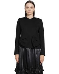 Noir Kei Ninomiya - Bow Long Sleeve T-Shirt - Lyst