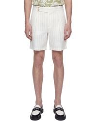 Hed Mayner - Pinstriped Wool Shorts - Lyst