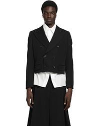 Comme des Garçons - Cropped Double-Breasted Blazer - Lyst