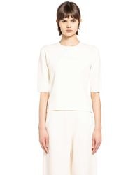 Max Mara - Viscose Nylon Short Sleeve Top - Lyst