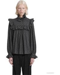 Chloé - High-Neck Ruffled Blouse - Lyst