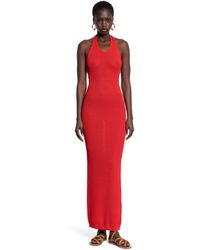 Laneus - Pointelle Stitch Knit Dress - Lyst