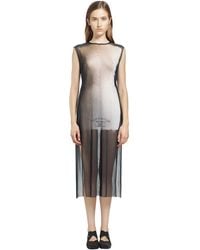 IA London - Sheer Semi Couture Dress With Slits - Lyst