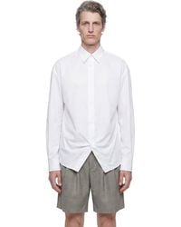Hed Mayner - Cotton Poplin Long Sleeve Shirt - Lyst
