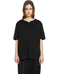 Junya Watanabe - Cotton Jersey T-Shirt With Split - Lyst