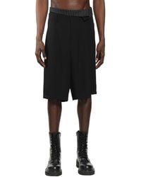 Yohji Yamamoto - Wool Gabardine Thai Shorts - Lyst