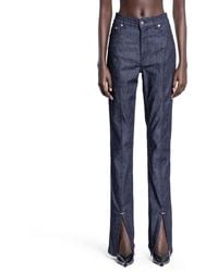 Mugler - Pierced Raw Denim Skinny Jeans - Lyst
