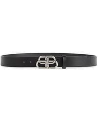 Balenciaga - Bb Large Leather Belt - Lyst