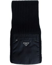 Prada - Wool Cashmere And Re-Nylon Scarf - Lyst