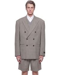 Hed Mayner - Double-Breasted Wool Blazer - Lyst