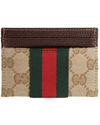 Gucci - Gg Card Case With Web - Lyst