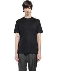 Giorgio Armani - Cotton Jersey Short Sleeve T-Shirt - Lyst