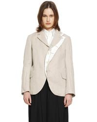 Comme des Garçons - Deconstructed Linen Blazer - Lyst