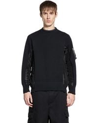 Sacai - Sponge Sweat X Nylon Twill Sweatshirt - Lyst