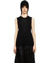 Uma Wang - Cotton Silk Knit Sleeveless Top - Lyst