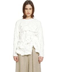 Comme des Garçons - Ruffled Long Sleeve T-Shirt - Lyst