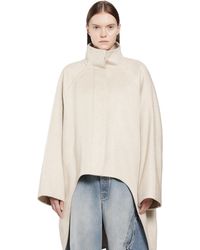 Alaïa - Asymmetric Double Face Cashmere Coat - Lyst