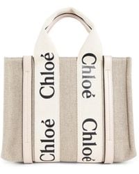 Chloé - Fabric Small Woody Shopping Bag - Lyst