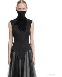 Marc Le Bihan - Turtleneck Corset Silk Top - Lyst