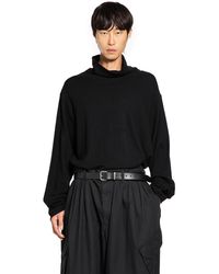 Yohji Yamamoto - Wool Turtleneck Long Sleeve Top - Lyst