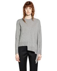 McQueen - Asymmetric Wool Cashmere Jumper - Lyst