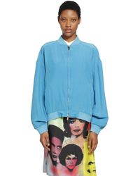 Versace - Overdyed Silk Poplin Bomber - Lyst