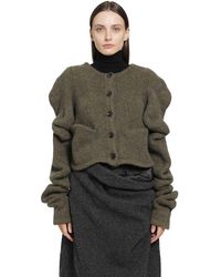 PILLINGS - Wool Draped Cardigan - Lyst