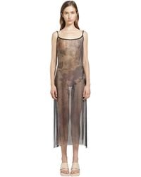 IA London - Sheer Slip Midi Dress - Lyst
