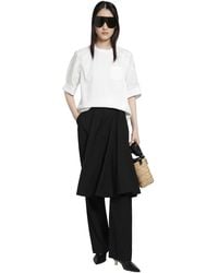 Sacai - Poplin X Cotton Jersey T-Shirt - Lyst