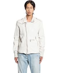 Giorgio Brato - Crinkled Faux Leather Biker Jacket - Lyst