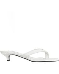 TOTEME - Croco-Embossed Heeled Flip Flops - Lyst