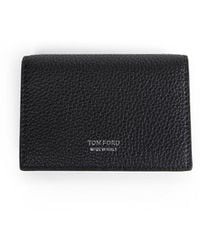 Tom Ford - Small Grain Leather Folding Cardholder - Lyst