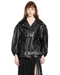 Simone Rocha - Puff Sleeve Multi Belt Biker Jacket - Lyst