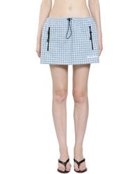 Miu Miu - Vichy Fleece Mini Skirt - Lyst