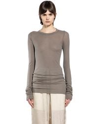 Rick Owens - Temple Rib Long Sleeve T-Shirt - Lyst