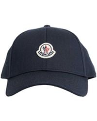 Moncler - Cotton Gabardine Baseball Cap - Lyst
