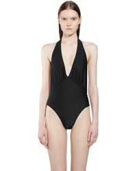Saint Laurent - Backless Halter Swimsuit - Lyst
