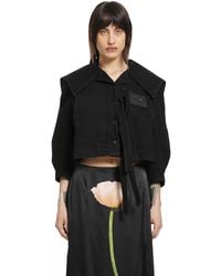 Simone Rocha - Cropped Sailor Collar Workwear Jacket - Lyst