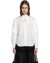 Noir Kei Ninomiya - Embellished Cotton Shirt - Lyst
